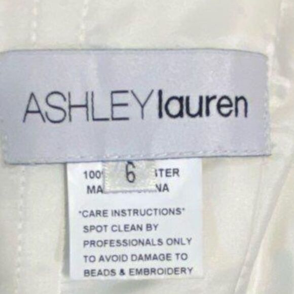 Ashley Lauren Strapless Evening Gown with Red Sequined Bodice - Size 6 - Picture 5 of 7